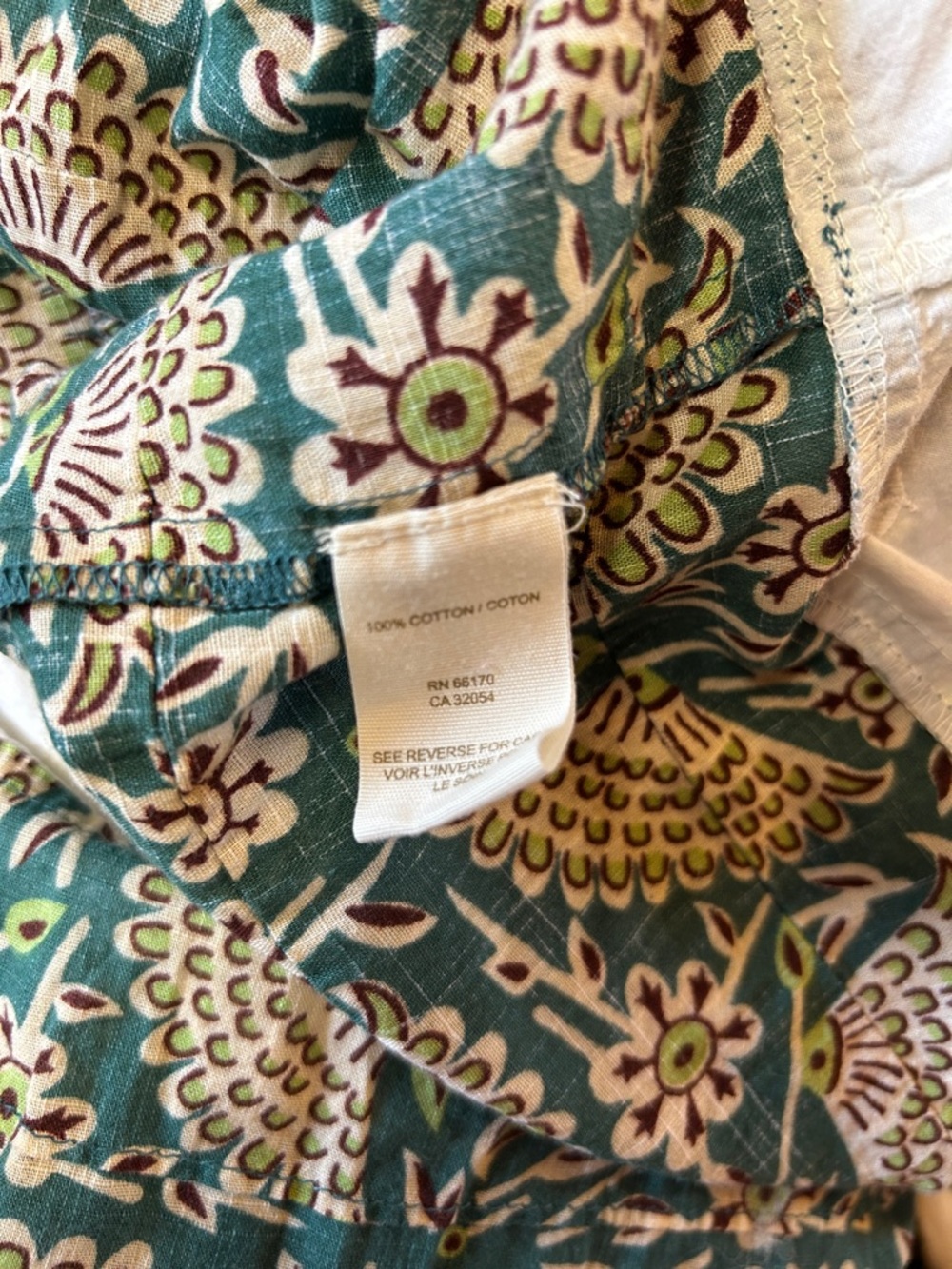 FREE PEOPLE Green Floral Halter Midi Cotton Dress with White Eyelet Trim - Picture 9 of 13
